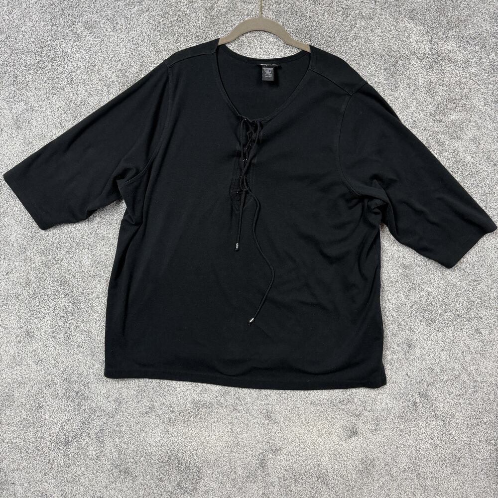 Vtg Y2K Avenue Top 30/32 Lace Up Goth Witchy Grunge Minimalist Edgy Grunge Alt